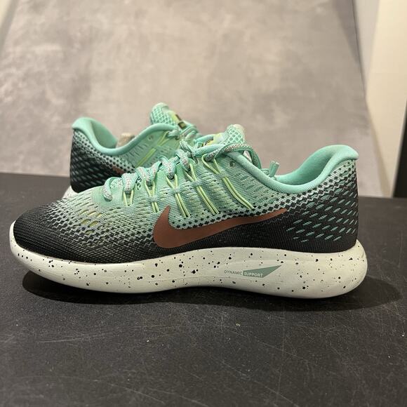 Nike Lunarglide 8 Womens 5 Glow Green 849569-300 Athletic Running Sneakers - Picture 7 of 10